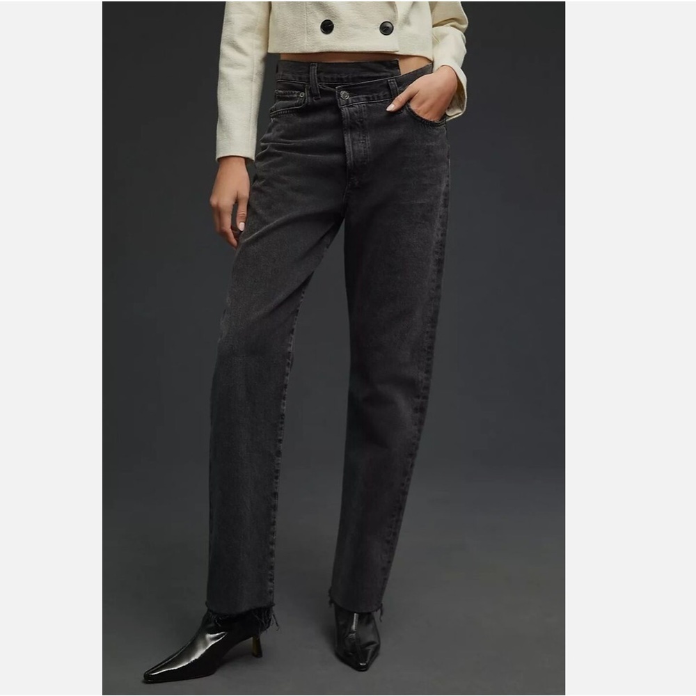 AGOLDE Criss Cross Straight Jeans in Shambles - Size 23